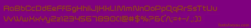 フォントfoxontherunbold – 紫色の背景に茶色のフォント