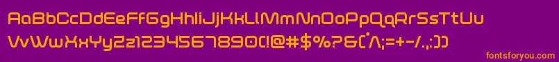 foxontherunbold Font – Orange Fonts on Purple Background