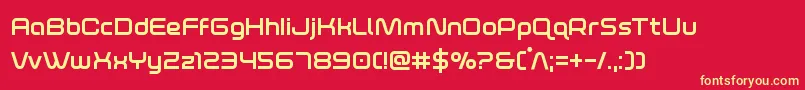 foxontherunbold Font – Yellow Fonts on Red Background