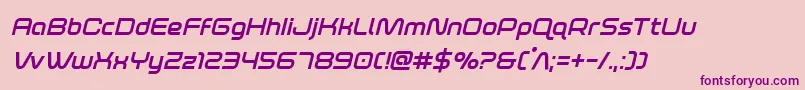foxontherunboldital Font – Purple Fonts on Pink Background