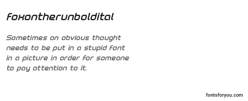 Review of the Foxontherunboldital Font