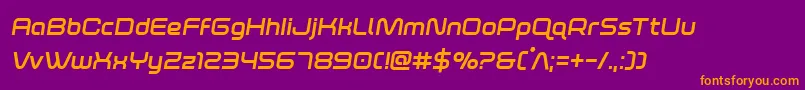 foxontherunboldsemital Font – Orange Fonts on Purple Background