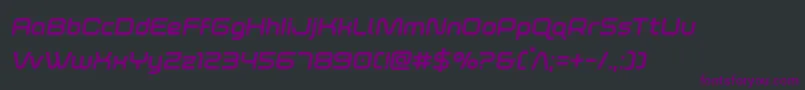 Шрифт foxontherunboldsemital – фиолетовые шрифты на чёрном фоне
