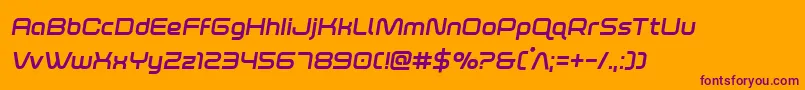 foxontherunboldsemital Font – Purple Fonts on Orange Background