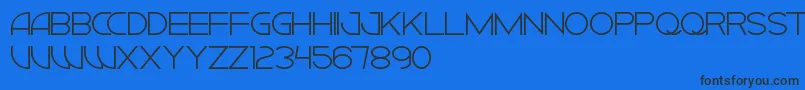 CiudadNuevaCaps Font – Black Fonts on Blue Background