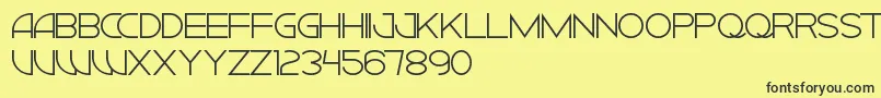 CiudadNuevaCaps Font – Black Fonts on Yellow Background