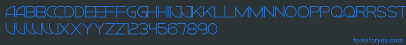 CiudadNuevaCaps Font – Blue Fonts on Black Background