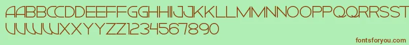 CiudadNuevaCaps Font – Brown Fonts on Green Background