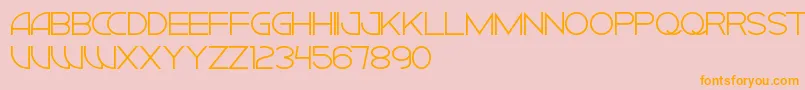 CiudadNuevaCaps Font – Orange Fonts on Pink Background