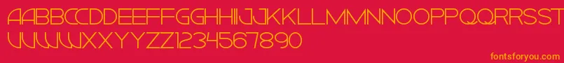 CiudadNuevaCaps Font – Orange Fonts on Red Background