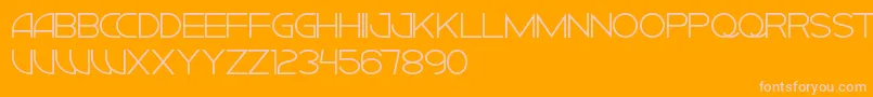 CiudadNuevaCaps Font – Pink Fonts on Orange Background
