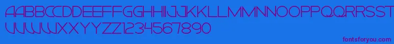 CiudadNuevaCaps Font – Purple Fonts on Blue Background