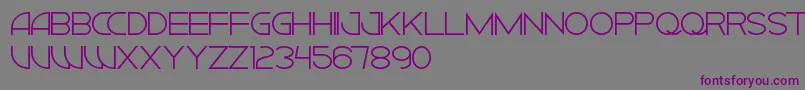 CiudadNuevaCaps-fontti – violetit fontit harmaalla taustalla