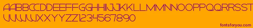 CiudadNuevaCaps Font – Purple Fonts on Orange Background