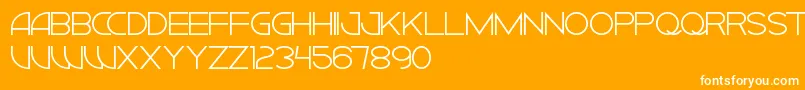 CiudadNuevaCaps Font – White Fonts on Orange Background