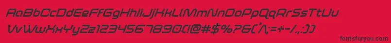 foxontherunboldsuperital Font – Black Fonts on Red Background