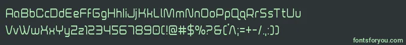 foxontheruncond Font – Green Fonts on Black Background