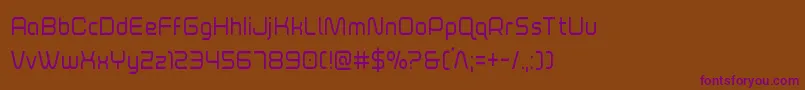 foxontheruncond Font – Purple Fonts on Brown Background