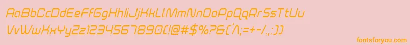 foxontheruncondital Font – Orange Fonts on Pink Background
