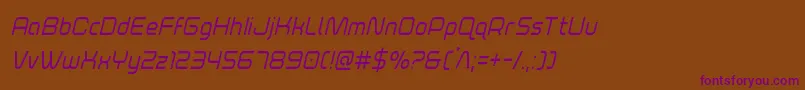 foxontheruncondital Font – Purple Fonts on Brown Background