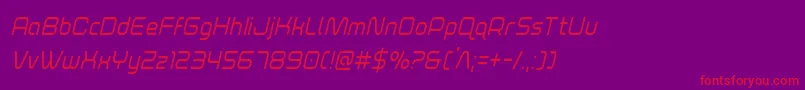 foxontheruncondital Font – Red Fonts on Purple Background