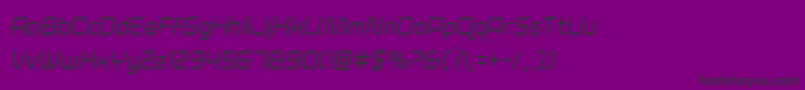 フォントfoxontheruncondsemital – 紫の背景に黒い文字