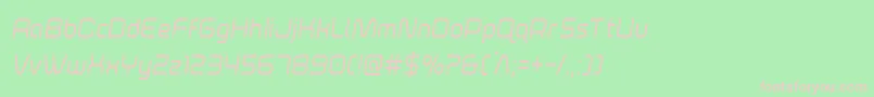 foxontheruncondsemital-fontti – vaaleanpunaiset fontit vihreällä taustalla