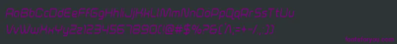 foxontheruncondsemital Font – Purple Fonts on Black Background
