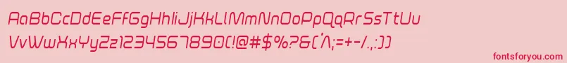 foxontheruncondsemital Font – Red Fonts on Pink Background