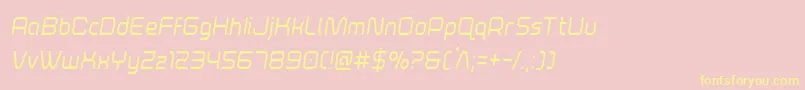 foxontheruncondsemital Font – Yellow Fonts on Pink Background