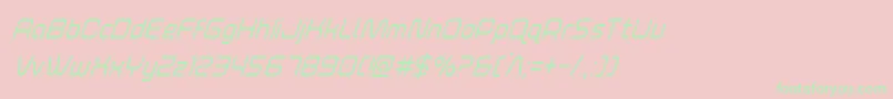 foxontheruncondsuperital Font – Green Fonts on Pink Background