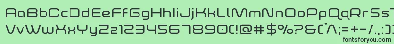 Шрифт foxontherunexpand – чёрные шрифты на зелёном фоне