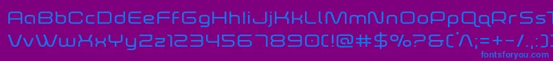 foxontherunexpand-Schriftart – Blaue Schriften auf violettem Hintergrund