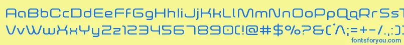 Шрифт foxontherunexpand – синие шрифты на жёлтом фоне