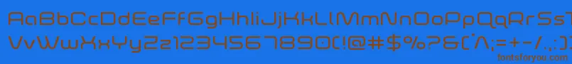 foxontherunexpand Font – Brown Fonts on Blue Background