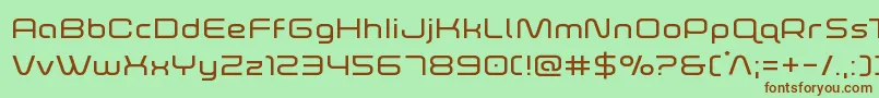 Шрифт foxontherunexpand – коричневые шрифты на зелёном фоне