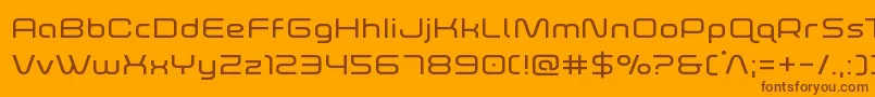 Шрифт foxontherunexpand – коричневые шрифты на оранжевом фоне