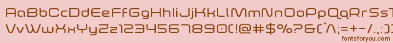 Czcionka foxontherunexpand – brązowe czcionki na różowym tle