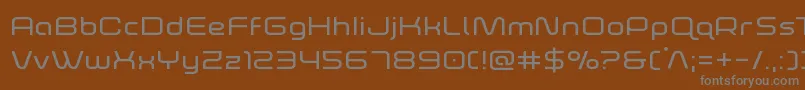 Czcionka foxontherunexpand – szare czcionki na brązowym tle