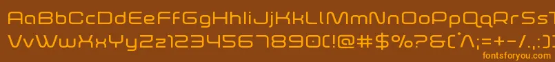 Czcionka foxontherunexpand – pomarańczowe czcionki na brązowym tle