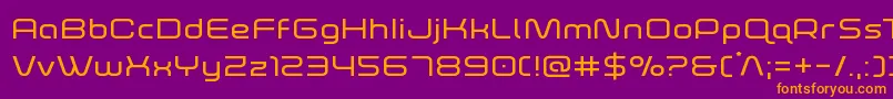 foxontherunexpand Font – Orange Fonts on Purple Background