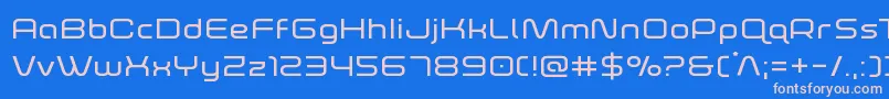 フォントfoxontherunexpand – ピンクの文字、青い背景