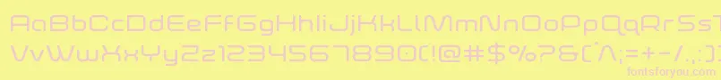 foxontherunexpand Font – Pink Fonts on Yellow Background