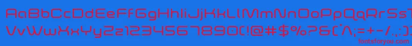 フォントfoxontherunexpand – 赤い文字の青い背景