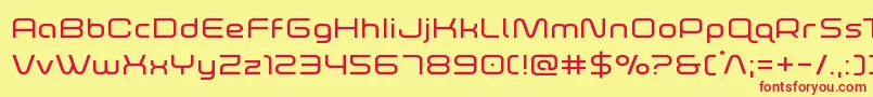 foxontherunexpand Font – Red Fonts on Yellow Background