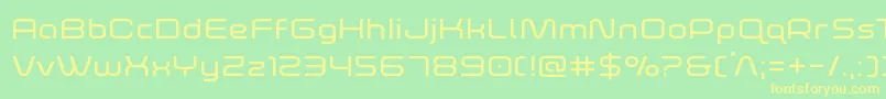 foxontherunexpand-fontti – keltaiset fontit vihreällä taustalla