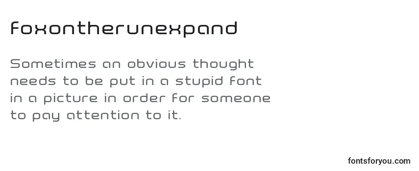 Review of the Foxontherunexpand Font