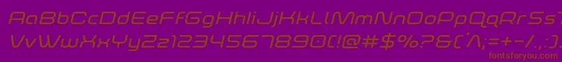 foxontherunexpandital Font – Brown Fonts on Purple Background