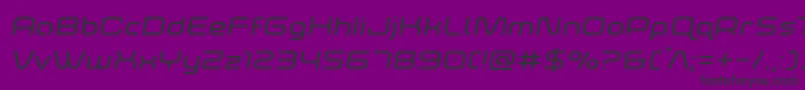 フォントfoxontherunexpandsemital – 紫の背景に黒い文字