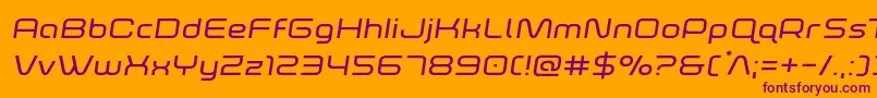 foxontherunexpandsemital Font – Purple Fonts on Orange Background